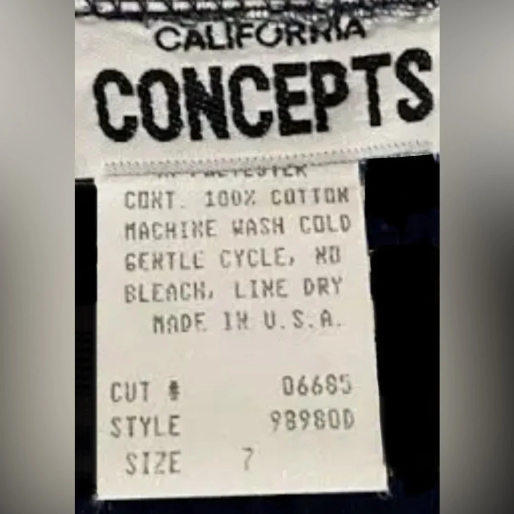 Vintage 90’s Mini jean DRESS by California Concepts Size 7 - Picture 3 of 10